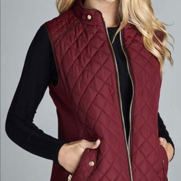 Quilted Black Vest - Picture 2 of 3